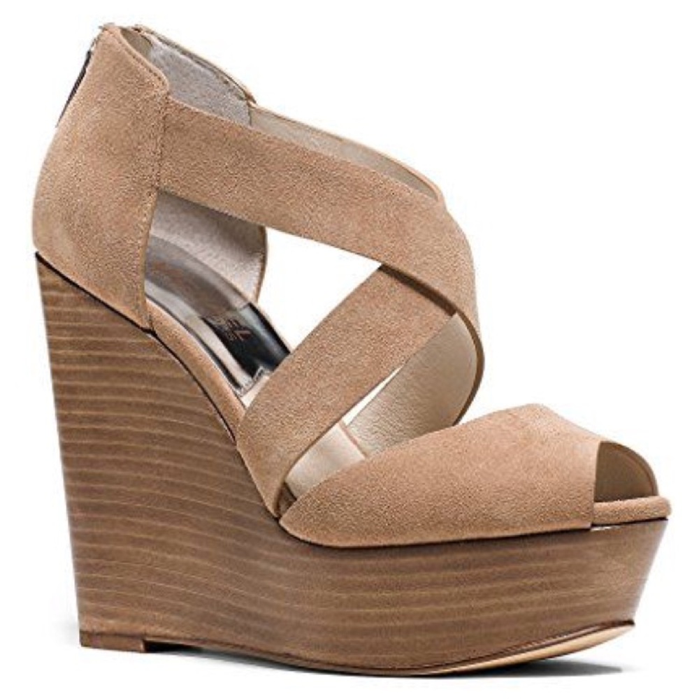 Michael Kors Wedges, Suede, Size 8